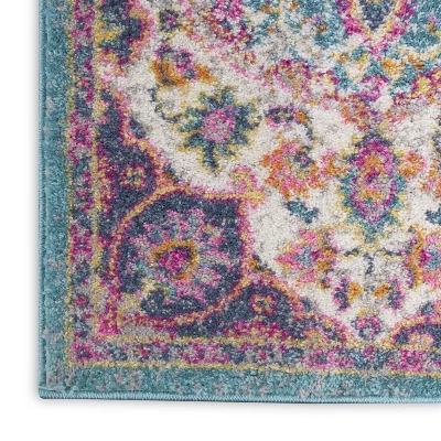Nourison Passion PSN22 Gray/Pink/Cream Area Rug 5 Nourison Passion PSN22 Gray/Pink/Cream Area Rug - Image 3