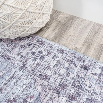Didim Boho Gray Medallion Washable Area Rug - JONATHAN Y 5 Didim Boho Gray Medallion Washable Area Rug - JONATHAN Y - Image 3