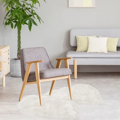 PiccoCasa Bedroom Double Heart Shaped Soft Faux Sheepskin Fur Plush Area Rugs Floor Mat 1 Pc 5 PiccoCasa Bedroom Double Heart Shaped Soft Faux Sheepskin Fur Plush Area Rugs Floor Mat 1 Pc - Image 3