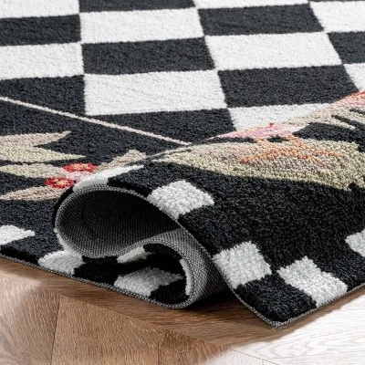 Angla Rooster Kitchen Area Rug Black - NuLOOM 6 Angla Rooster Kitchen Area Rug Black - NuLOOM - Image 4