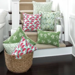 Tropical Leaf Verte Throw Pillow - Pillow Perfect -Home Decor Shop GUEST 7aa38a1a 437d 4518 94ea adbaa7419072