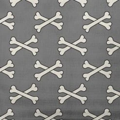 16"x16" Cross Bones Print Square Throw Pillow Steel Gray - E By Design