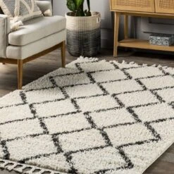 NuLOOM Michelle Diamond Trellis Tassel Area Rug -Home Decor Shop GUEST 7d1b1ffc d49e 41ef 8085 c42e344b5c00