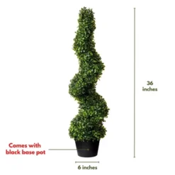 Forever Leaf 36" Spiral Boxwood In Black Pot (2 Pack), Indoor Artificial Plant For Home Decor -Home Decor Shop GUEST 7e560822 8c8b 41ba af3e 21ce14d7e5fc