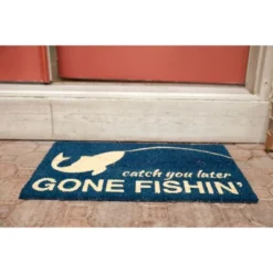 1'4" X 2'4" Catch You Later, Gone Fishin' Indoor/Outdoor Coir Doormat Blue/Beige - Entryways -Home Decor Shop GUEST 83f96a1a b4b5 4666 8fb1 c6e9d45f6d14