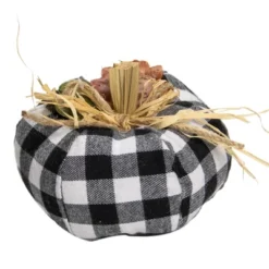 Northlight 5" White And Black Buffalo Plaid Fall Harvest Pumpkin -Home Decor Shop GUEST 873fb224 df53 48ab 914c ce62abe4eebf