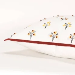 20"x20" Oversize Vintage Square Throw Pillow White/Rust - Rizzy Home -Home Decor Shop GUEST 8b0508d6 ac26 42a8 92e3 79fed0ea2159