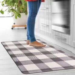 World Rug Gallery Checkered Plaid Anti-Fatigue Standing Mat -Home Decor Shop GUEST 8b70b673 5fd0 4bfb 820b 75b9d64f6b22
