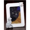 Roman Set Of 12 Handcrafted Porcelain Cat And Fish Photo Picture Frames 4" X 6"- White