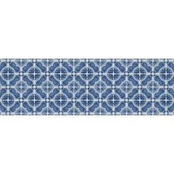 FlorArt French Quarter Low Profile Easy Clean Kitchen Mat Blue/White - Bungalow Flooring -Home Decor Shop GUEST 8eb394cf de98 48ab 90c4 18452ae94abe