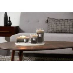 21.5oz Large Hourglass Jar Candle Warm Woods Trilogy - WoodWick -Home Decor Shop GUEST 8ecfa901 be42 4a6f ae3e 5bf1a90e62bf