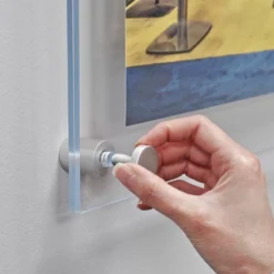 Azar Displays Floating Acrylic Wall Frame With Silver Stand Off Caps: 22" X 28" Graphic Size, Overall Frame Size: 26" X 32" -Home Decor Shop GUEST 92bbff9e a889 47ec be18 877f5d46fc07