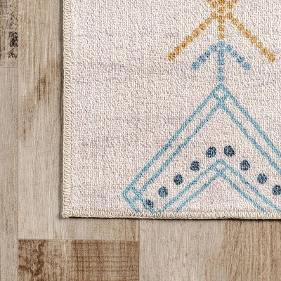 NuLOOM Kiya Machine Washable Moroccan Global Geometric Area Rug 6 NuLOOM Kiya Machine Washable Moroccan Global Geometric Area Rug - Image 4