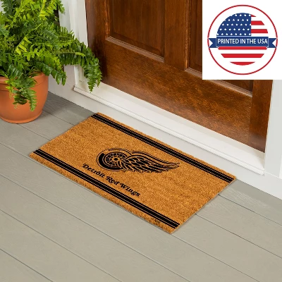 Evergreen Detroit Red Wings Logo Turf Mat, Brown- 28 X 16 Inches Indoor Outdoor Doormat 7 Evergreen Detroit Red Wings Logo Turf Mat, Brown- 28 X 16 Inches Indoor Outdoor Doormat - Image 5