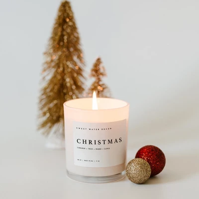 Sweet Water Decor Christmas 11oz White Jar Soy Candle 4 Sweet Water Decor Christmas 11oz White Jar Soy Candle - Image 2