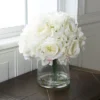 Floral Arrangement With Vase - Realistic Accent With 10 Hydrangeas And 11 Roses In Clear Glass Container With Faux Water By Pure Garden (Cream) 1 Floral Arrangement With Vase - Realistic Accent With 10 Hydrangeas And 11 Roses In Clear Glass Container With Faux Water By Pure Garden (Cream) -Home Decor Shop GUEST 980f02f7 94da 413a 8b44 4f89f2238c91