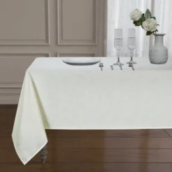 Kate Aurora Diamond Textured Spill And Stain Proof All Purpose Fabric Tablecloth