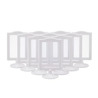 Okuna Outpost Double Sided Pedestal Picture Frames For 4x6 Inch Photos (White, 10 Pack) 7 Okuna Outpost Double Sided Pedestal Picture Frames For 4x6 Inch Photos (White, 10 Pack) - Image 5