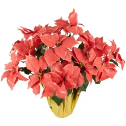 Northlight 28" Dark Pink Artificial Christmas Poinsettia With Gold Wrapped Base -Home Decor Shop GUEST 9f6b5da2 2bac 4328 9d09 b151db3e6a0f