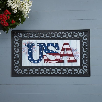 Evergreen USA Fireworks Sassafras Indoor Outdoor Switch Doormat 1'10"x10" Multicolored 4 Evergreen USA Fireworks Sassafras Indoor Outdoor Switch Doormat 1'10"x10" Multicolored - Image 2