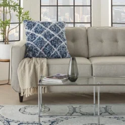 24"x24" Life Styles Sprinkle Dye Lattice Throw Pillow - Mina Victory -Home Decor Shop GUEST a34a7836 7b9a 48b5 911b 4b254505d822