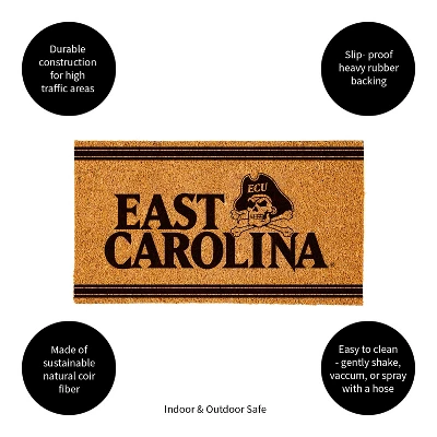 Evergreen East Carolina University Logo Turf Mat, Brown- 28 X 16 Inches Indoor Outdoor Doormat 5 Evergreen East Carolina University Logo Turf Mat, Brown- 28 X 16 Inches Indoor Outdoor Doormat - Image 3