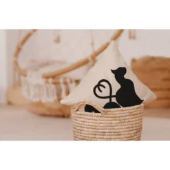 16"x16" Conniving Cats Print Square Throw Pillow Cream - E By Design -Home Decor Shop GUEST a79684e4 67e8 47dd 82eb a066821f6762