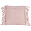 Saro Lifestyle Down Filled Cotton Decorative Pillow With Macramé Design, 18", Pink -Home Decor Shop GUEST a8310501 1e80 499a b00e e64dcc96caa6