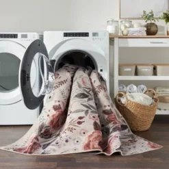 Nourison Washables Floral Indoor Non-Skid Area Rug -Home Decor Shop GUEST af723828 ca26 4a6e 9021 beaac47ce03d