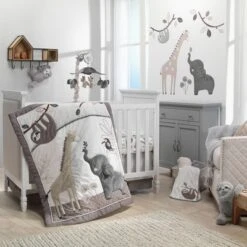 Lambs & Ivy Baby Jungle Animals Gray/Tan Musical Crib Mobile Soother Toy -Home Decor Shop GUEST b053e367 c1ab 418a 99af d63cf959b765