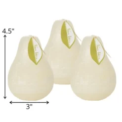 Melon White Pear Candles - Set Of 3 -Home Decor Shop GUEST b09299b8 1409 4583 9ddf 1d09f19582e2