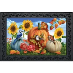 Autumn Gathering Fall Doormat 30" X 18" Indoor Outdoor Briarwood Lane