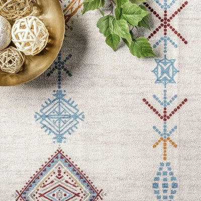 NuLOOM Kiya Machine Washable Moroccan Global Geometric Area Rug 7 NuLOOM Kiya Machine Washable Moroccan Global Geometric Area Rug - Image 5