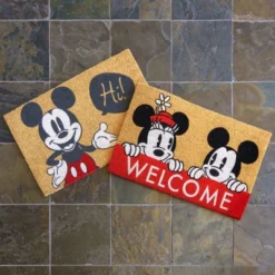 Mickey Mouse 2pk Hi And Welcome Coir Door Mats -Home Decor Shop GUEST b899d5e4 bec8 4dee 92ec 79c76afbf0a6