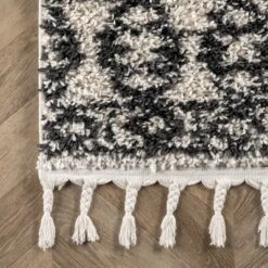 NuLOOM Cassia Moroccan Diamond Shaggy Tassel Area Rug -Home Decor Shop GUEST ba2b25de ec10 42b0 9744 6a334897caf1