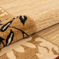 Well Woven Plain Border Damask Warms Brush Effect Soft Area Rug -Home Decor Shop GUEST c45ceef9 74a7 4f32 bac8 98d9ef542d36