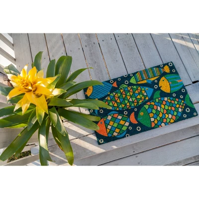 1'4" X 2'4" Fancy Fish Indoor/Outdoor Coir Doormat - Entryways 5 1'4" X 2'4" Fancy Fish Indoor/Outdoor Coir Doormat - Entryways - Image 3