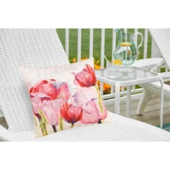 C&F Home 18" X 18" Tulips Indoor/Outdoor Throw Pillow -Home Decor Shop GUEST c4f77f4b a0e6 4218 bcf3 0bfdff0afb66