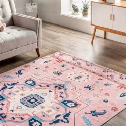 NuLOOM Roxanna Machine Washable Boho Floral Area Rug -Home Decor Shop GUEST c642a6a6 d82a 431c 8a8d a3de80afd686