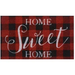 Red Checkered Home Sweet Home Natural Fiber Coir Doormat 30" X 18" Briarwood Lane 5 Red Checkered Home Sweet Home Natural Fiber Coir Doormat 30" X 18" Briarwood Lane -Home Decor Shop GUEST c6941700 4a13 4444 b2b5 45bfdfe9cb8a