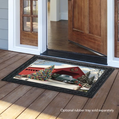 Briarwood Lane Snow Covered Bridge Christmas Doormat Pickup Indoor / Outdoor 30" X 18" 4 Briarwood Lane Snow Covered Bridge Christmas Doormat Pickup Indoor / Outdoor 30" X 18" - Image 2