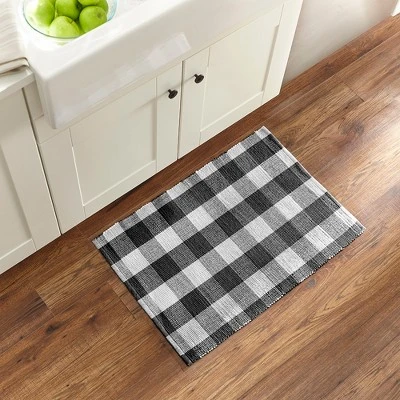 Farmhouse Living Buffalo Check Woven Kitchen Mat - Elrene Home Fashions 3 Farmhouse Living Buffalo Check Woven Kitchen Mat - Elrene Home Fashions