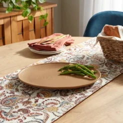 Small Ceramic Serving Platter Clay Thankful - Threshold™