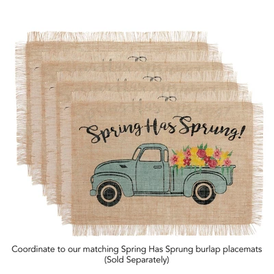 Farmhouse Living Spring Has Sprung Farm Truck Coir Doormat - 18" X 30" - Natural - Elrene Home Fashions 6 Farmhouse Living Spring Has Sprung Farm Truck Coir Doormat - 18" X 30" - Natural - Elrene Home Fashions - Image 4