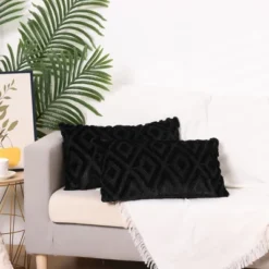 Unique Bargains Shaggy Plush Faux Fur Throw Patterned Pillow Covers 2 Pcs -Home Decor Shop GUEST c81b8bfc 6bf3 466d 8d9b b4ee3c176b02