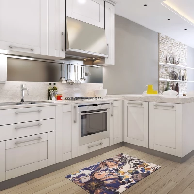 World Rug Gallery Modern Bright Flowers Anti Fatigue Standing Mat 6 World Rug Gallery Modern Bright Flowers Anti Fatigue Standing Mat - Image 4