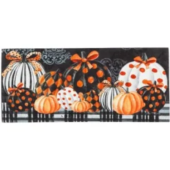 Evergreen Elegant Pattern Pumpkins Set Of 2 Garden Flag And Sassafras Doormat Bundle Set -Home Decor Shop GUEST c9443a35 d0a2 42bb 9867 af005bd5844b