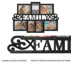 Hastings Home Family Collage Picture Frame With Text Design And 7 Openings For Three 4x6 And Four 5x7 Photos - 23.5" X 16", Black 8 Hastings Home Family Collage Picture Frame With Text Design And 7 Openings For Three 4x6 And Four 5x7 Photos - 23.5" X 16", Black -Home Decor Shop GUEST cd9ea258 c426 43c0 bdfe e34f5a353aa5