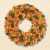 Collections Etc Orange Autumn Wooden Door Wreath 14" X 3" X 14" -Home Decor Shop GUEST cda3eee2 62a3 42cf a10c eacf71caf054