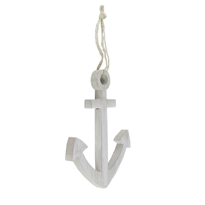 Northlight 9.75” White Cape Cod Inspired Wall Hanging Nautical Anchor 3 Northlight 9.75” White Cape Cod Inspired Wall Hanging Nautical Anchor